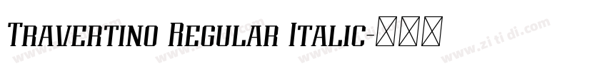 Travertino Regular Italic字体转换
